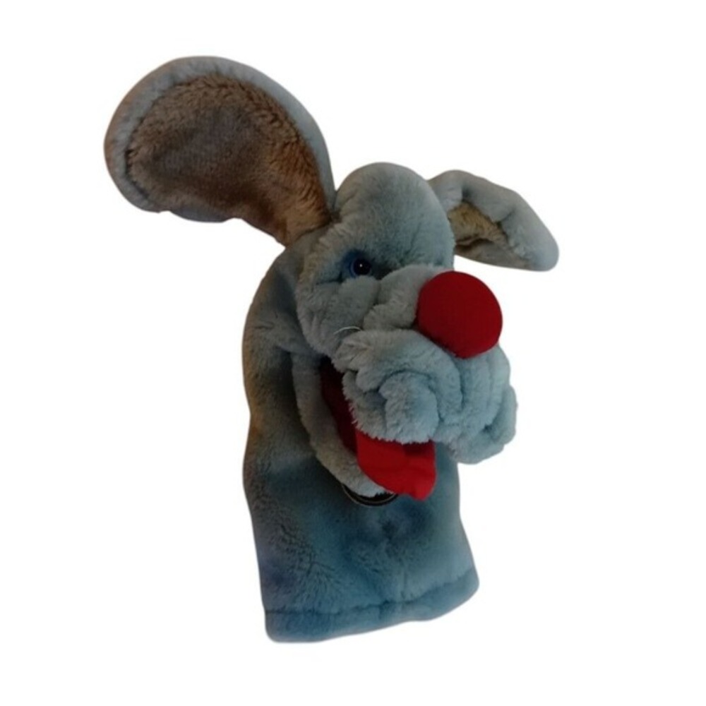 Vintage 1984 Ganz Bros Wrinkles Dog Plushie Hand Puppet Stuffed Animal Pet Hound
